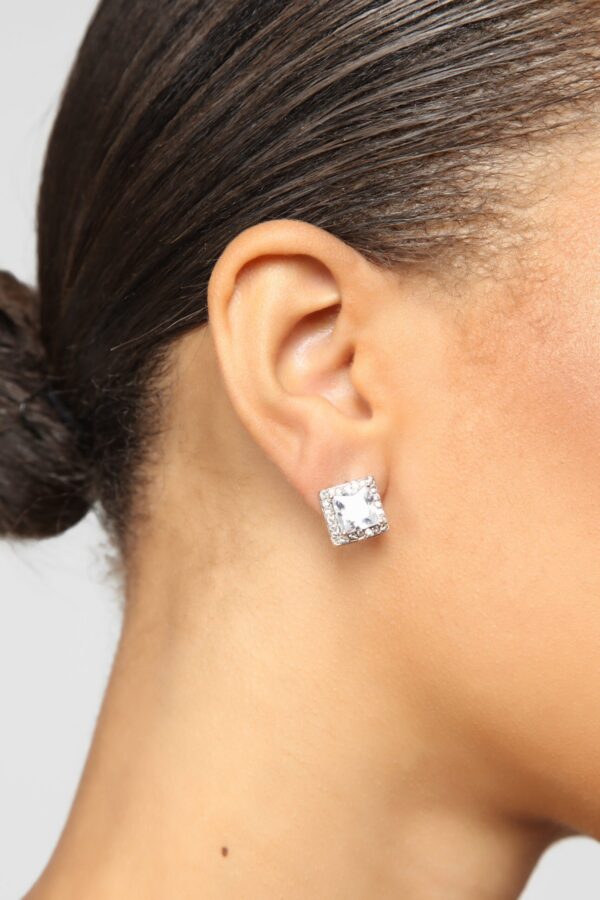 أقراط "نوثينج بات سكوير" - فضي