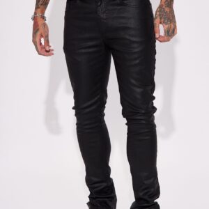 جينز “آز آي دو” مشمع بقصة سكيني فلير – أسود