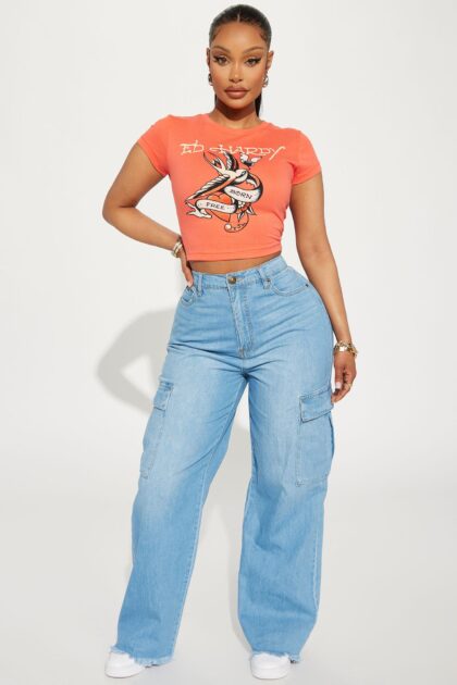 جينز كارغو باجي "إن فل إفكت" - غسيل فاتح