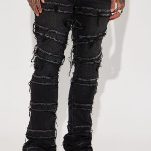 جينز “أباوت فراي” سكيني ستاكد – أسود مغسول