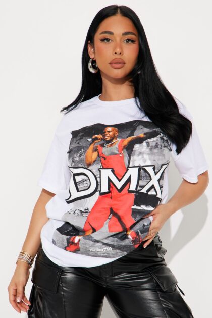 تيشيرت دي إم إكس "ستيج" واسع - أبيض