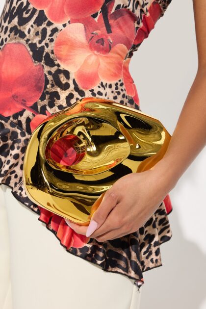 حقيبة يد صغيرة "مون روك" - ذهبي