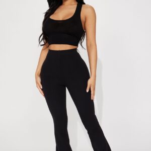 بنطلون قصير “أدريانا” فلير – أسود