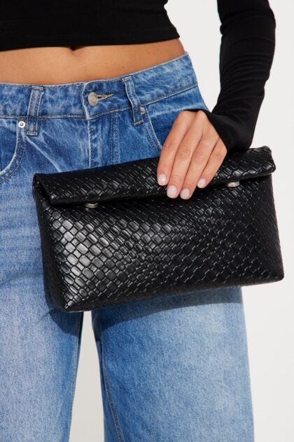 حقيبة يد صغيرة "آي كان ديغ إت" - أسود