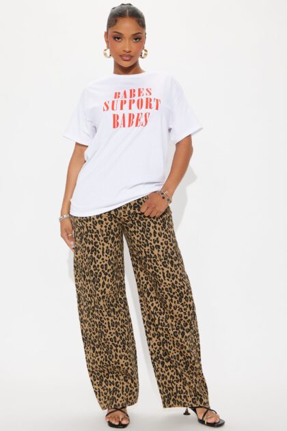 تيشيرت "بيبز سبورت بيبز" واسع - أبيض