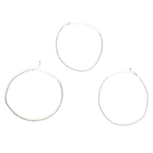 طقم شوكر “بيست إن ذا جيم” 3 قطع – فضي