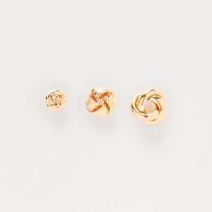 طقم أقراط “رايا” 3 أزواج – ذهبي