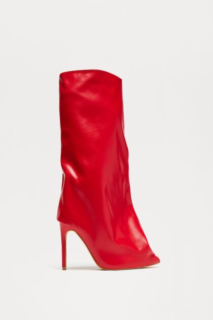 بوت "جيني" عالي للركبة - أحمر