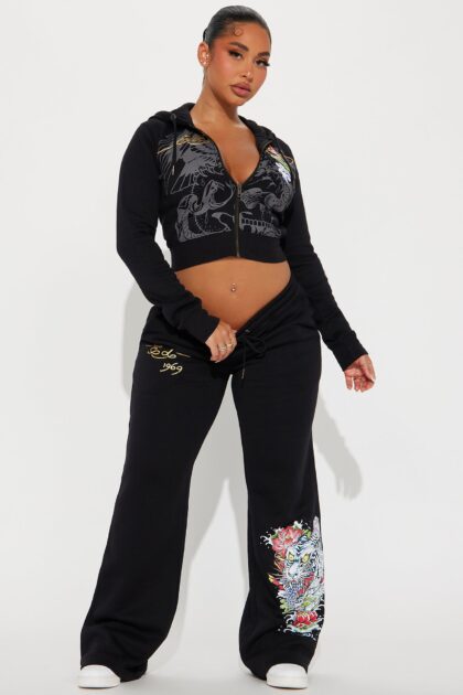 طقم بنطلون "إد هاردي أحلام" - أسود