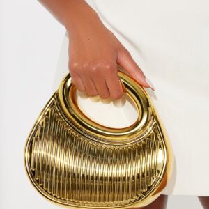 حقيبة يد “تيك نوت” صلبة – ذهبي