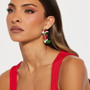 أقراط “كاو جيرل جليتر” – أحمر