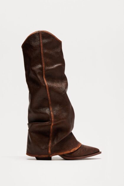 بوت "ماسون" بتفاصيل طبقة خارجية - بني