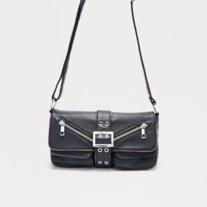 حقيبة يد (كلتش) “أون إت” جلد صناعي – أسود