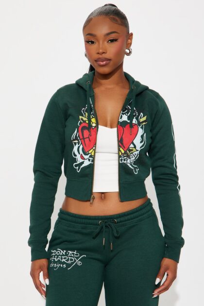 هودي إد هاردي بسحاب توين فليم - أخضر غامق