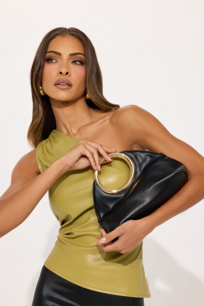 حقيبة يد من الجلد الصناعي "ليفت سبيتشليس" - أسود