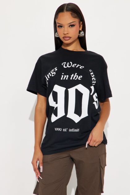 تيشيرت "أفضل في التسعينات" - أسود