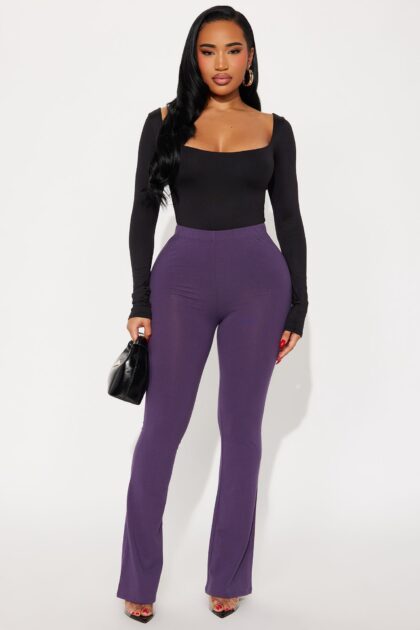 بنطلون "أدريانا" فلير - برقوقي