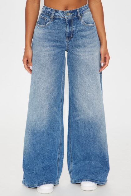 جينز ميك إيه ستيتمنت بقصة واسعة - ووش متوسط