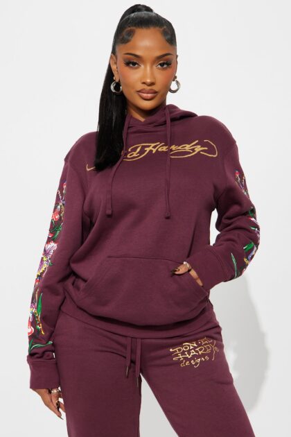 هودي إد هاردي واسع بطبعة أوركيد - خوخي