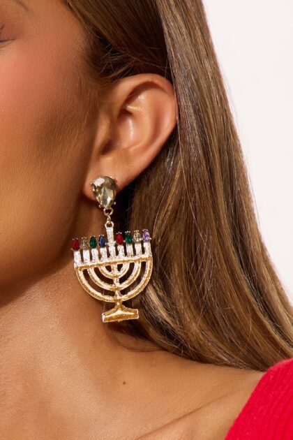 أقراط "إيت نايتس" مرصعة - أزرق