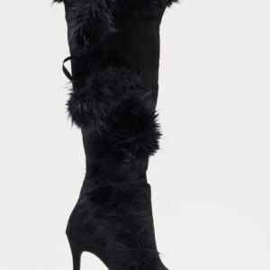 بوت عالي بفراء “سيجنتشر” – أسود