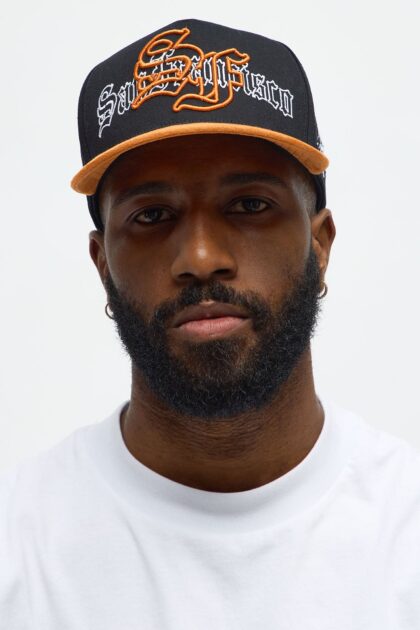 قبعة سناباك "إس إف غولدن غيت" بلونين - أسود/برتقالي