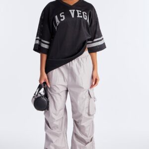 تي شيرت جيرسي ‘إل ڤي نيشن’ – أسود/فضي