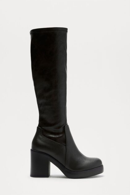 بوت "كوهين" عالي للركبة - أسود