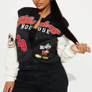 جاكيت مبطن شيربا “ميكي ماوس” – أسود