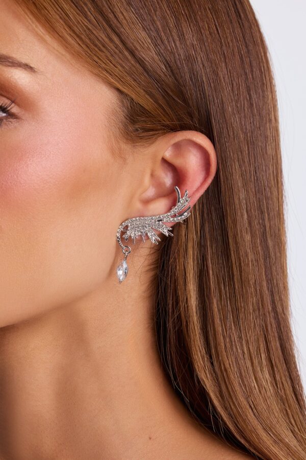 طقم مشابك الأذن "ريبيكا" - فضي