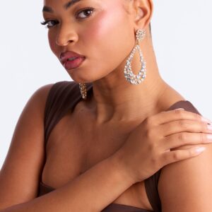 أقراط “إيفنينج سبارك” مرصعة – ذهبي