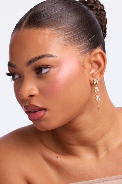 أقراط "بيرفكت داي" زهري - ذهبي