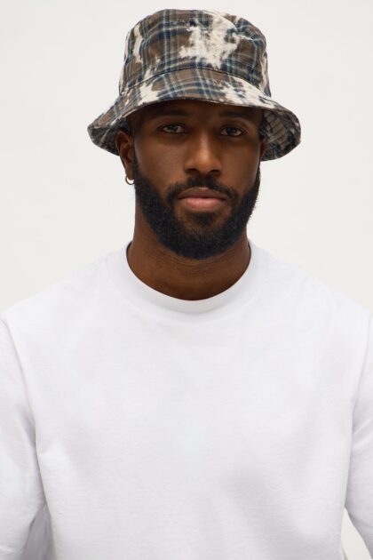 قبعة بحارة فلانيل باهتة - بني/كومبو