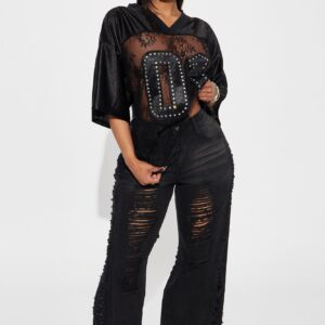 تيشيرت جيرسي “بيست أوف ذا بيست” دانتيل – أسود