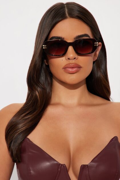 نظارة "فورتشن فريم" مربعة - بني