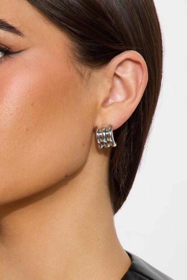 أقراط "رايت فور مي" متدلية - فضي