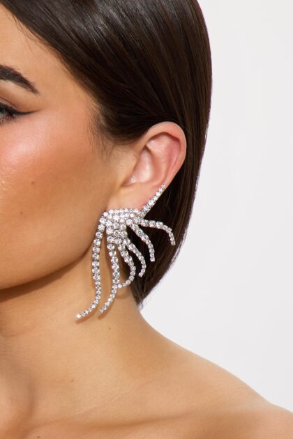 أقراط "أبستراكت دريمز" - فضي