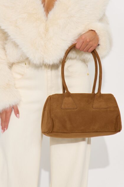 حقيبة كتف شامواه صناعي "أوتوم ميوز" - كونياك