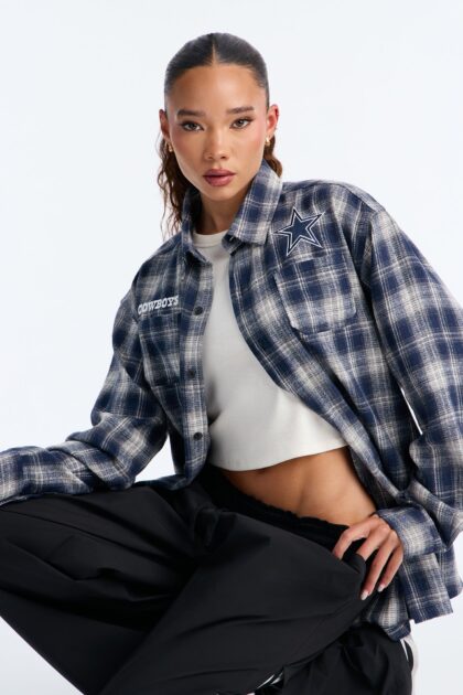 قميص فلانيل "إن إف إل كاوبويز" كاروهات - أزرق/مختلط