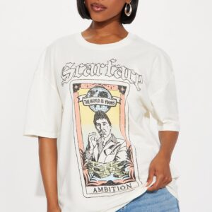 تيشيرت سكارفيس “ذا أمبيشن كارد” – كريمي