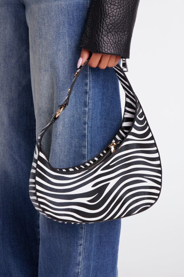 حقيبة يد "إيزابيلا" - أسود/أبيض