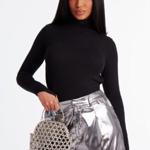 حقيبة يد (كلتش) “بريتي بيني” الخرزية – فضي