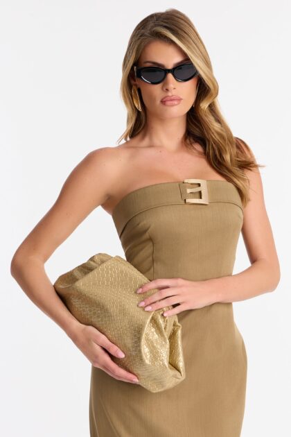 حقيبة يد من الجلد الصناعي "إيفورتليس تاتش" - ذهبي