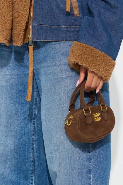 حقيبة كروس بودي شامواه صناعي "كول مي بيبي" - بني