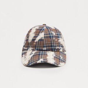 قبعة بيسبول فلانيل باهتة – بني/كومبو