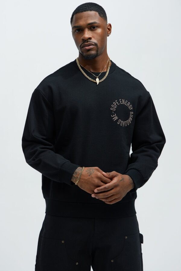 سويت شيرت "تايسون دوب إنيرجي" برقبة دائرية - أسود