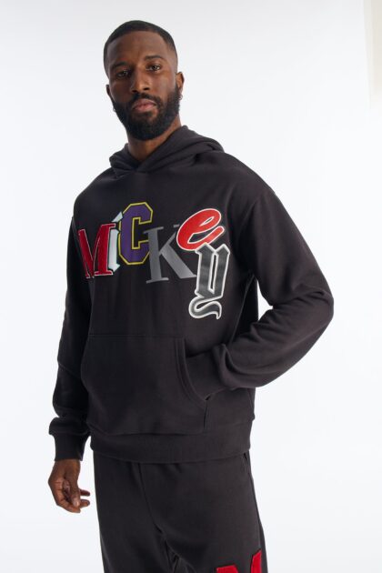 هودي "ديزني ميكي" برقعة - أسود باهت