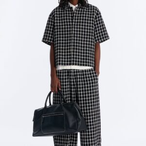 قميص “توييد ثيوري” بقصة مريحة – أسود