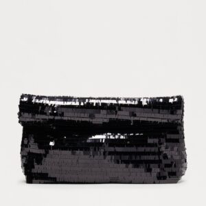 حقيبة يد “ديسكو دايز” المزينة بالترتر – أسود