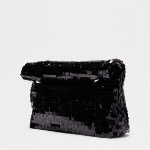 حقيبة يد “ديسكو دايز” المزينة بالترتر – أسود